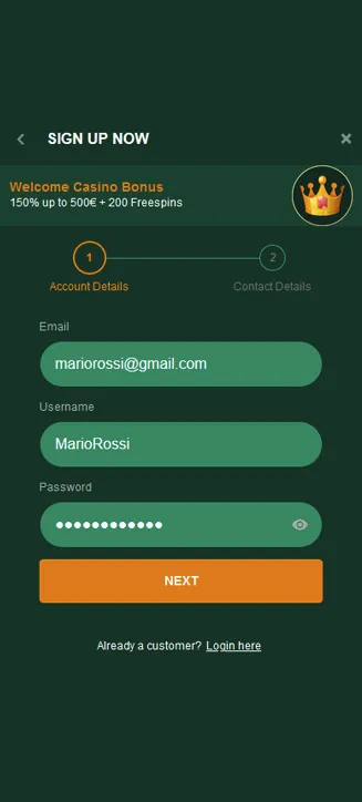 Gomblingo registration process on mobile Gomblingo registration process on mobile